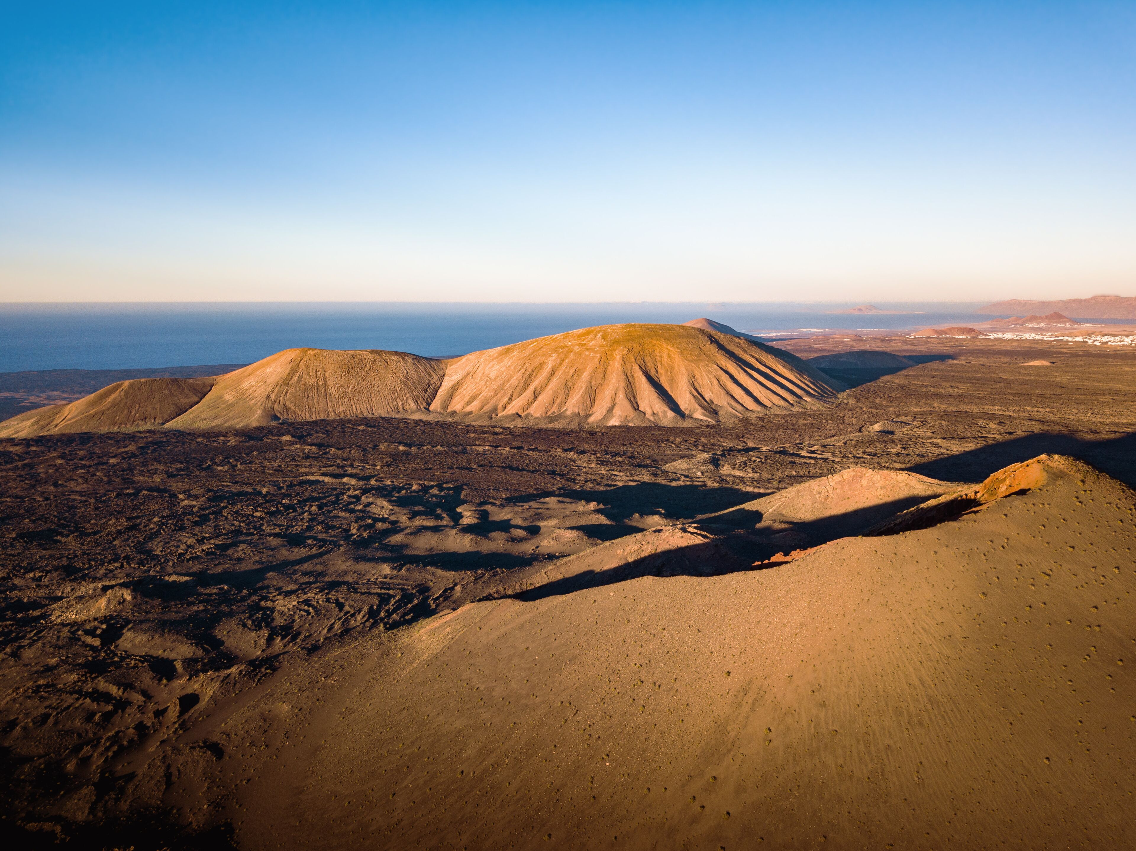 Amazing volcanic landscape of Timanfaya National Park. Lanzarote, Canary Islands, Spain