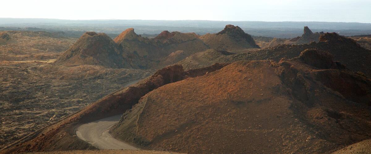 Timanfaya National Park which includes mountains and desert views