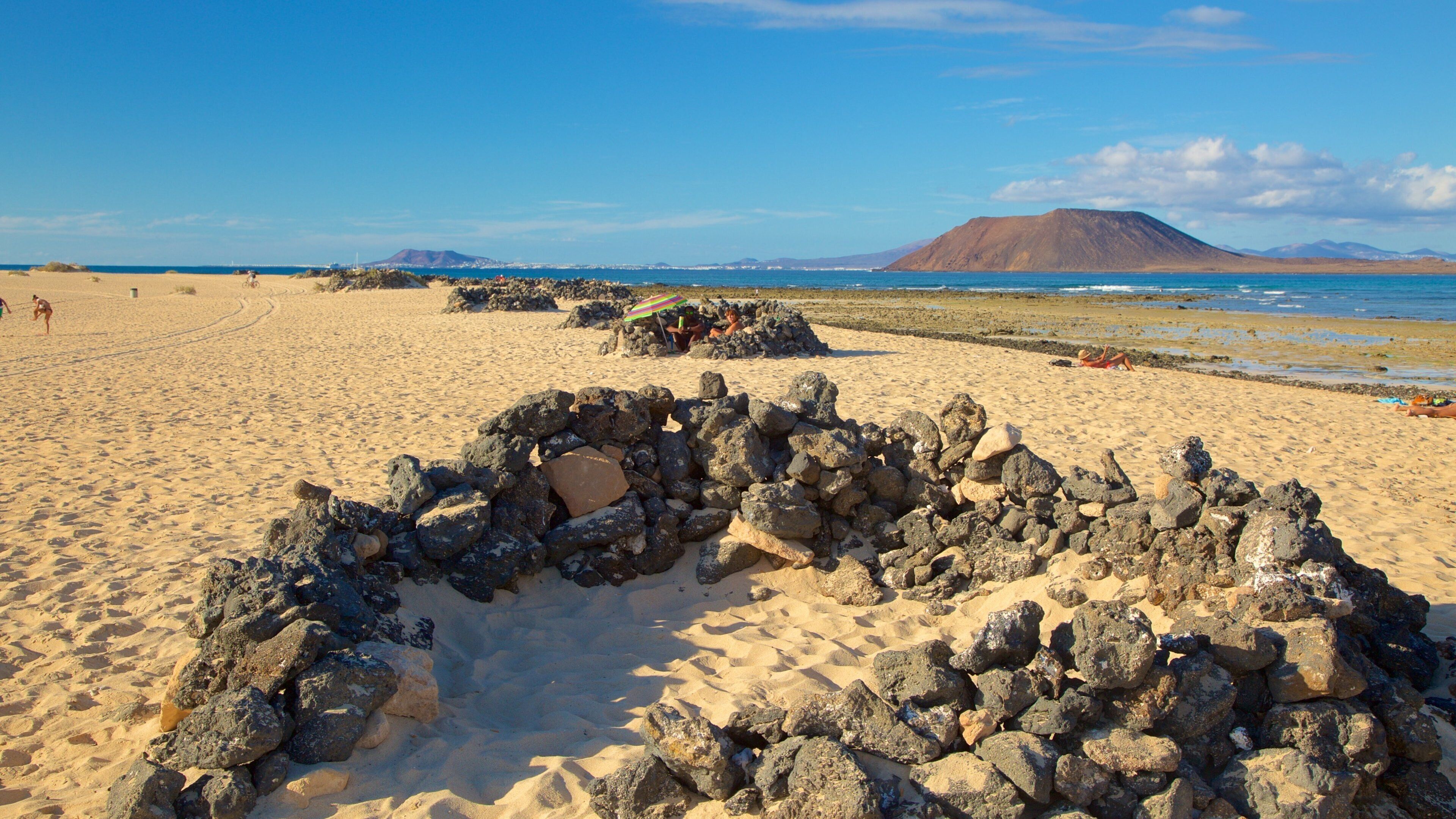 Corralejo Beach showing general coastal views and a beach