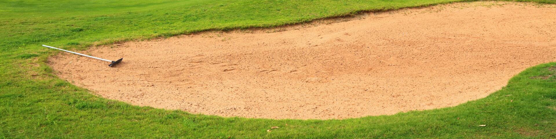 Sand trap on a golf course in Fuerteventura
