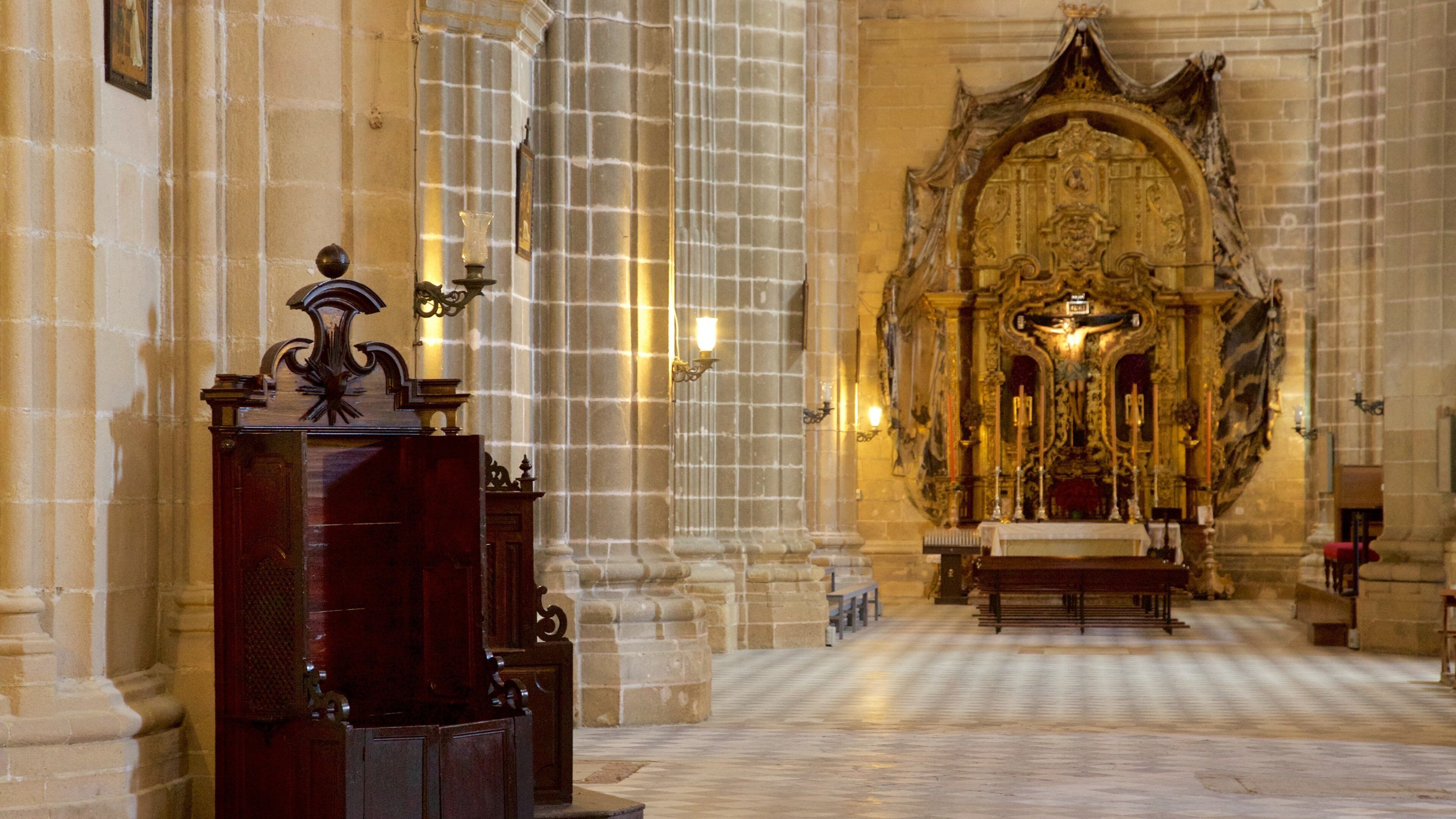Kathedraal van Jerez inclusief interieur, religieuze elementen en historische architectuur