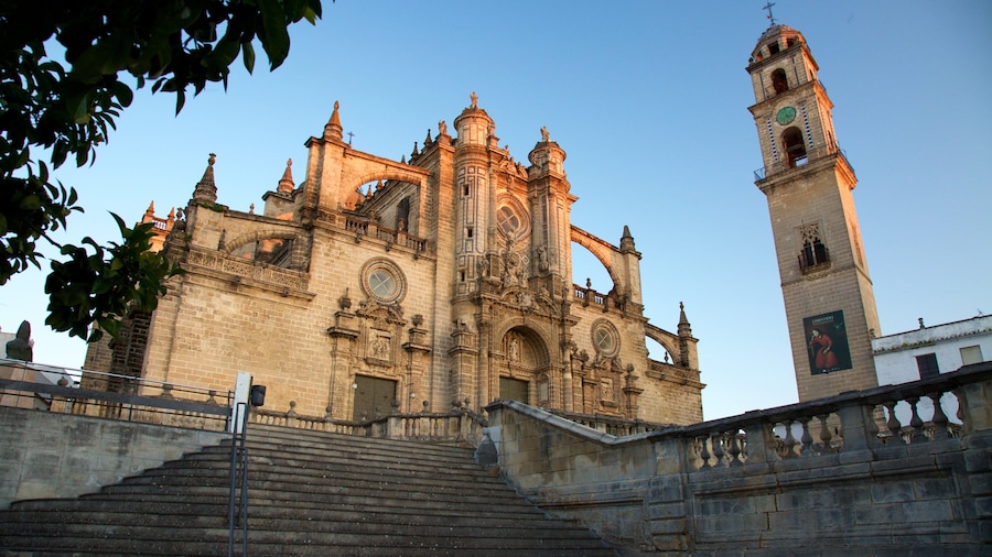 A historic cathedral with intricate architecture and a tall clock tower.