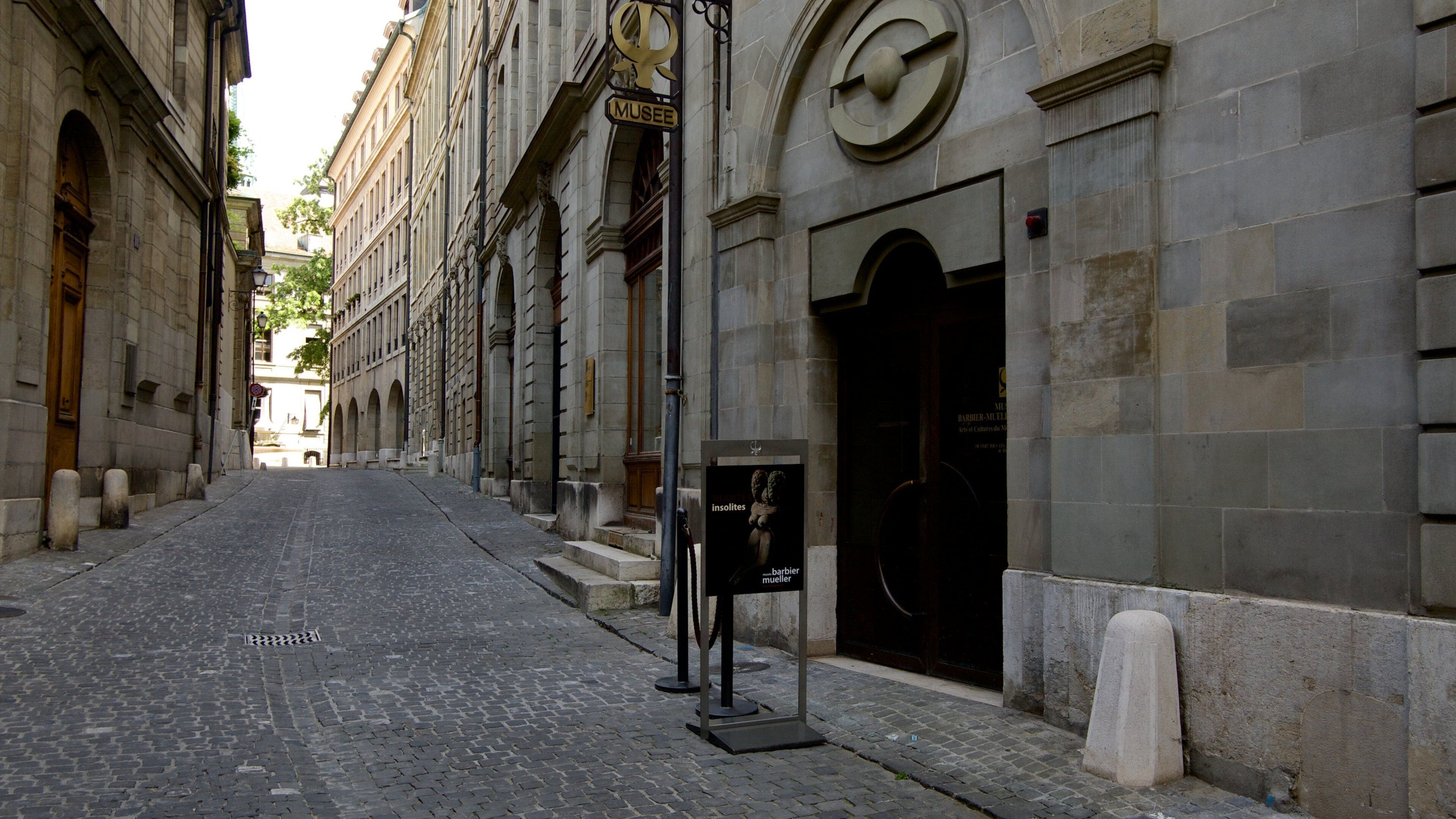 Museu Barbier-Mueller mostrando elementos de patrimônio e cenas de rua