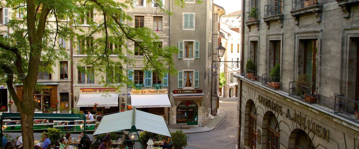 Place de Bourg-de-Four mit einem Kleinstadt oder Dorf