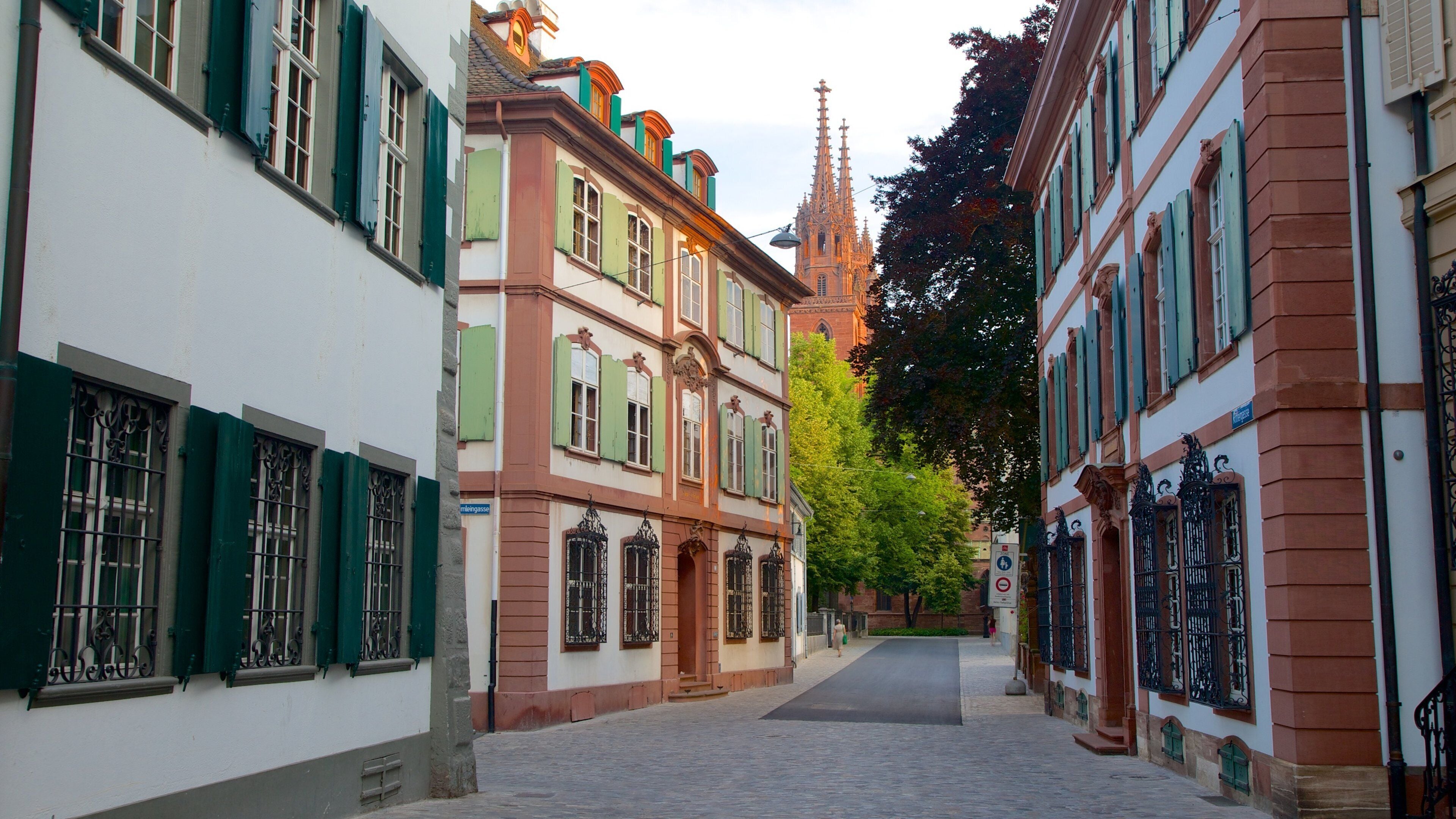 Basel showing street scenes