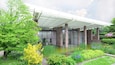 Beyeler Foundation showing flowers, a garden and modern architecture