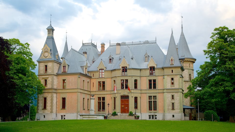 Schadaupark featuring château or palace, heritage architecture and a park