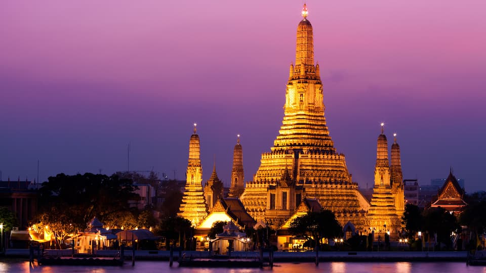 Wat Arun (Temple de l'Aube), Bangkok, Thaïlande