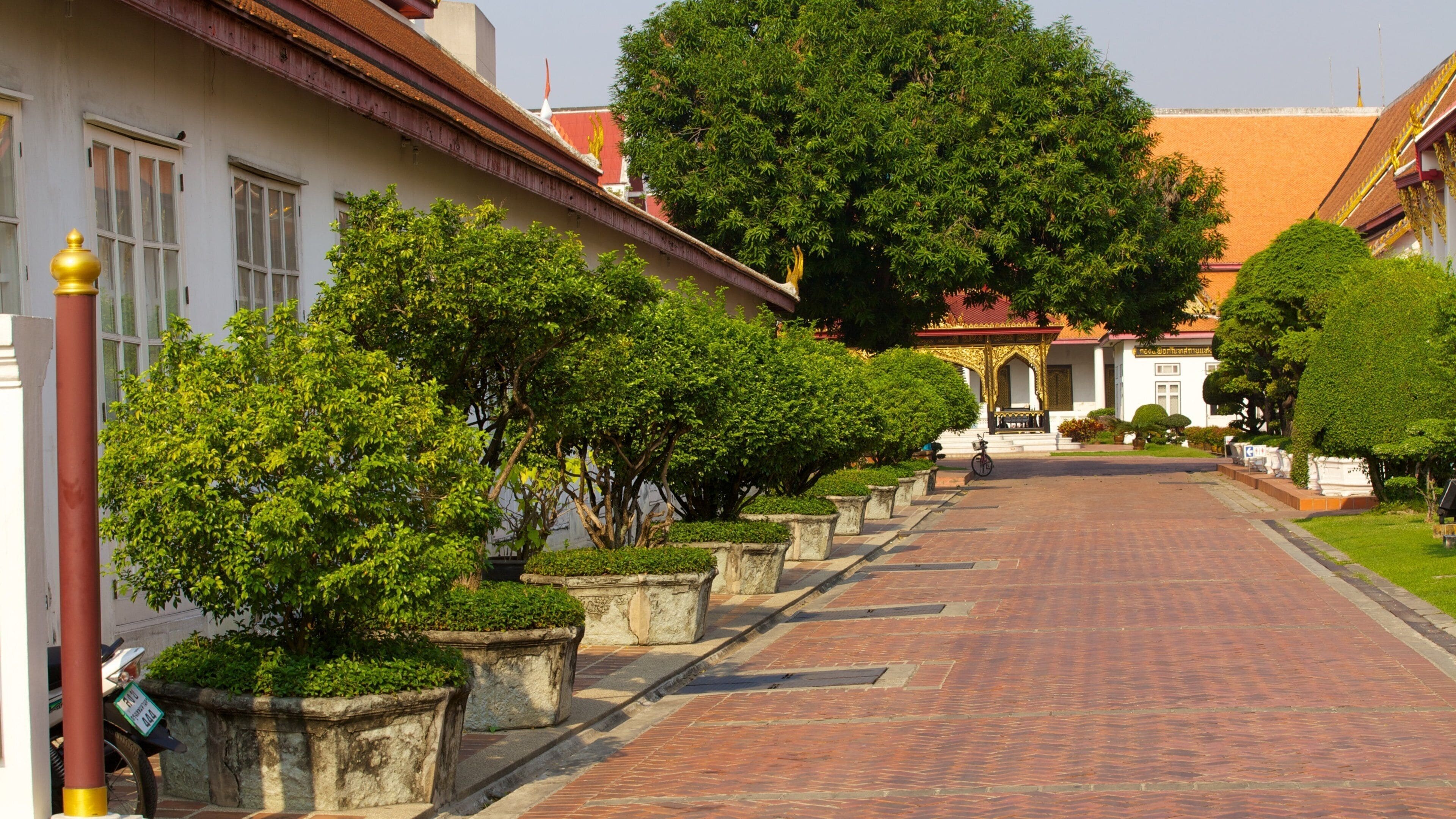 Nasjonalmuseet i Bangkok som viser gatescener og by