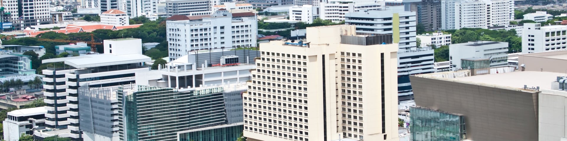 Siam square shopping areas with Skytrain , Bangkok
