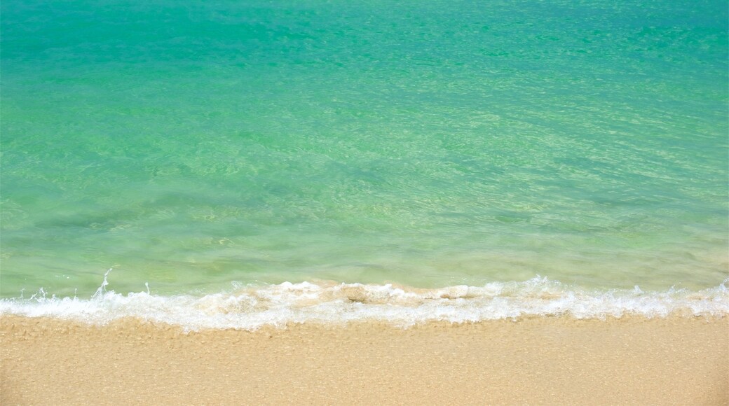 Kata Noi Beach featuring a bay or harbor, surf and a beach
