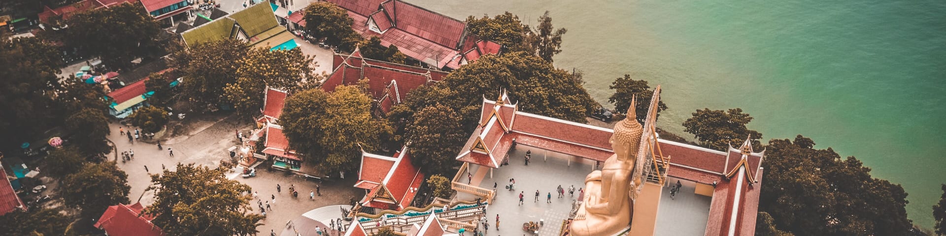 Big Buddha aerial view in Koh Samui Thailand