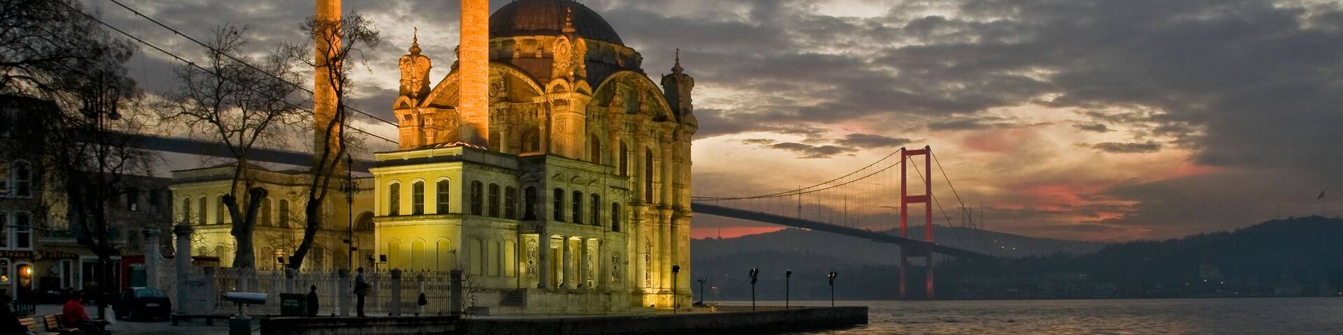 Dawn at Ortakoy Mosque in Bosphorus Istanbul Turkey