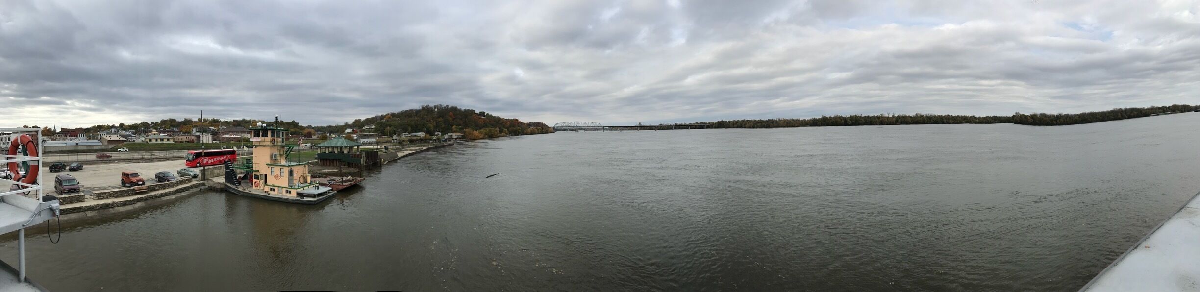 pano of the landing and the Mississippi river, using an iPhone 7