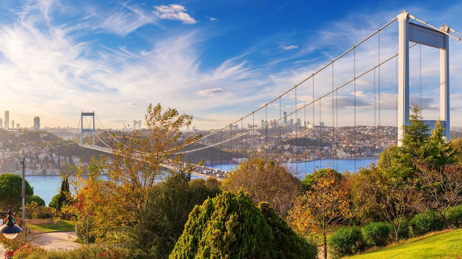 The Second Bosphorus Bridge or Fatih Sultan Mehmet Bridge, Istanbul
