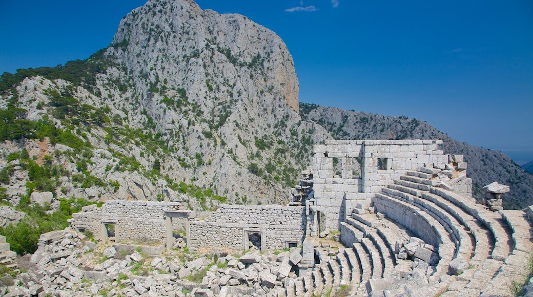Termessos featuring mountains and a ruin