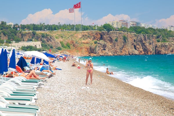 Konyaalti Beach Park featuring a pebble beach
