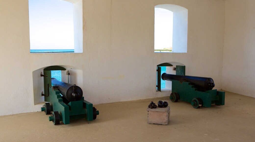 Fort Christiansvaern showing military items and heritage elements