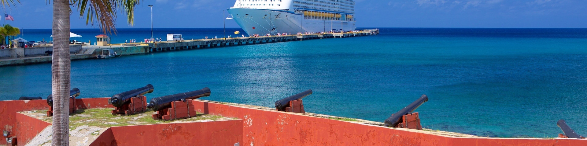 Fort Frederik featuring cruising, heritage elements and military items
