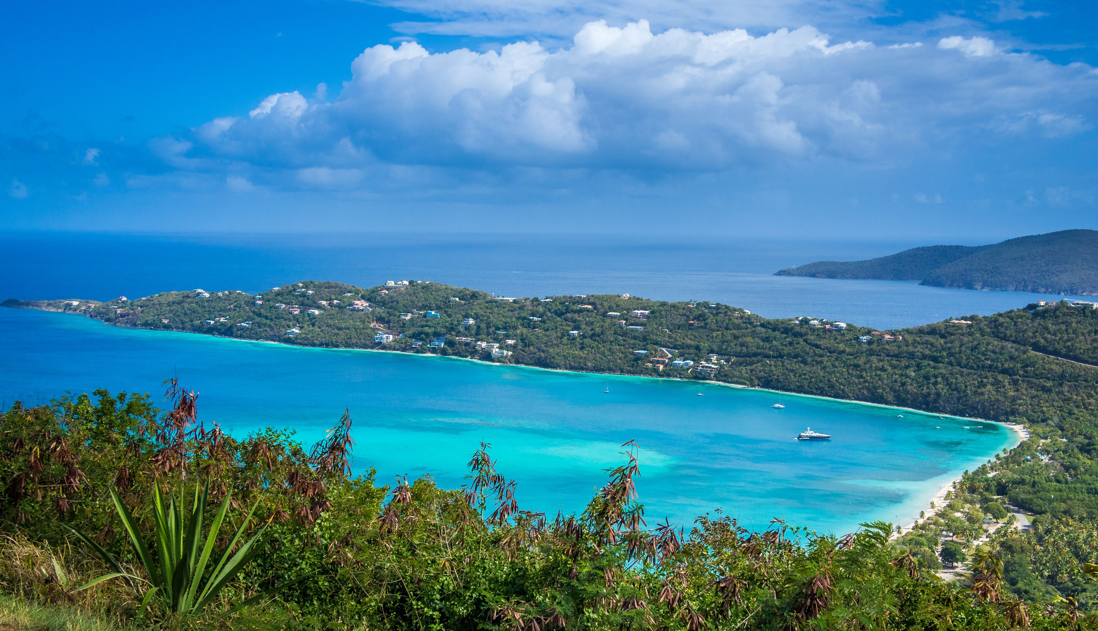 Magens Bay, landmark of St. Thomas island