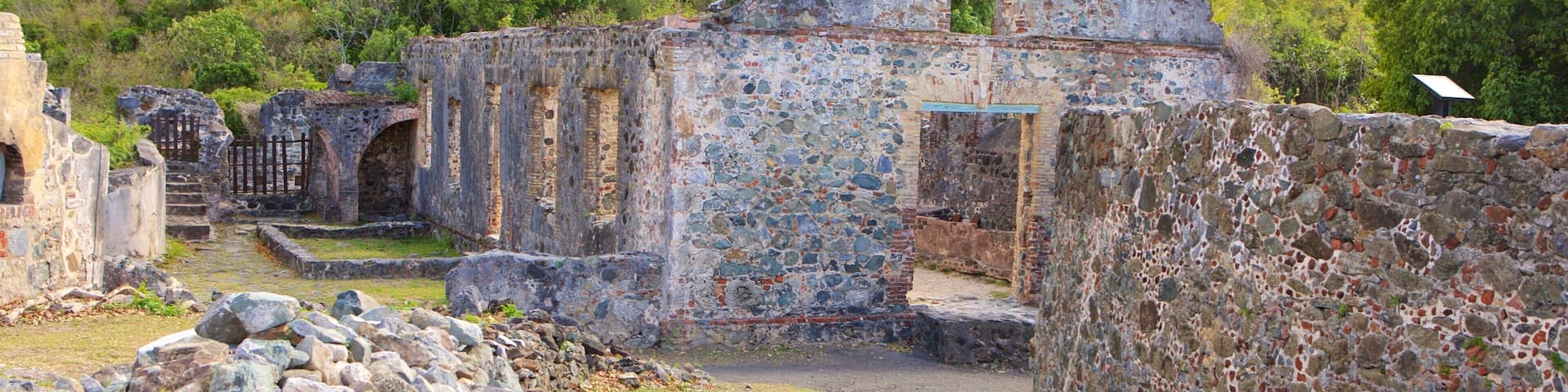 Annaberg Plantation showing a ruin and heritage elements