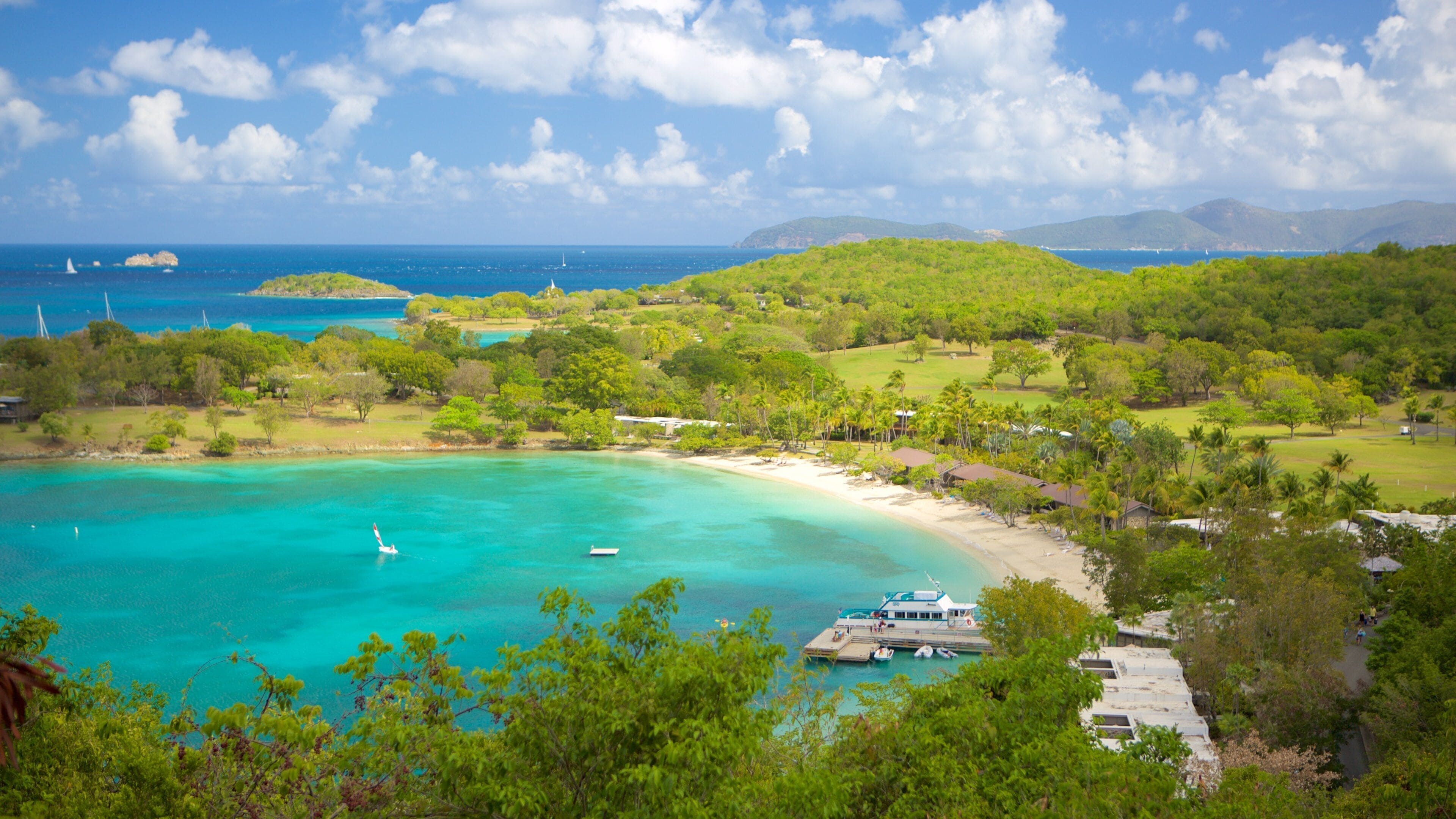 Caneel Bay featuring a bay or harbor
