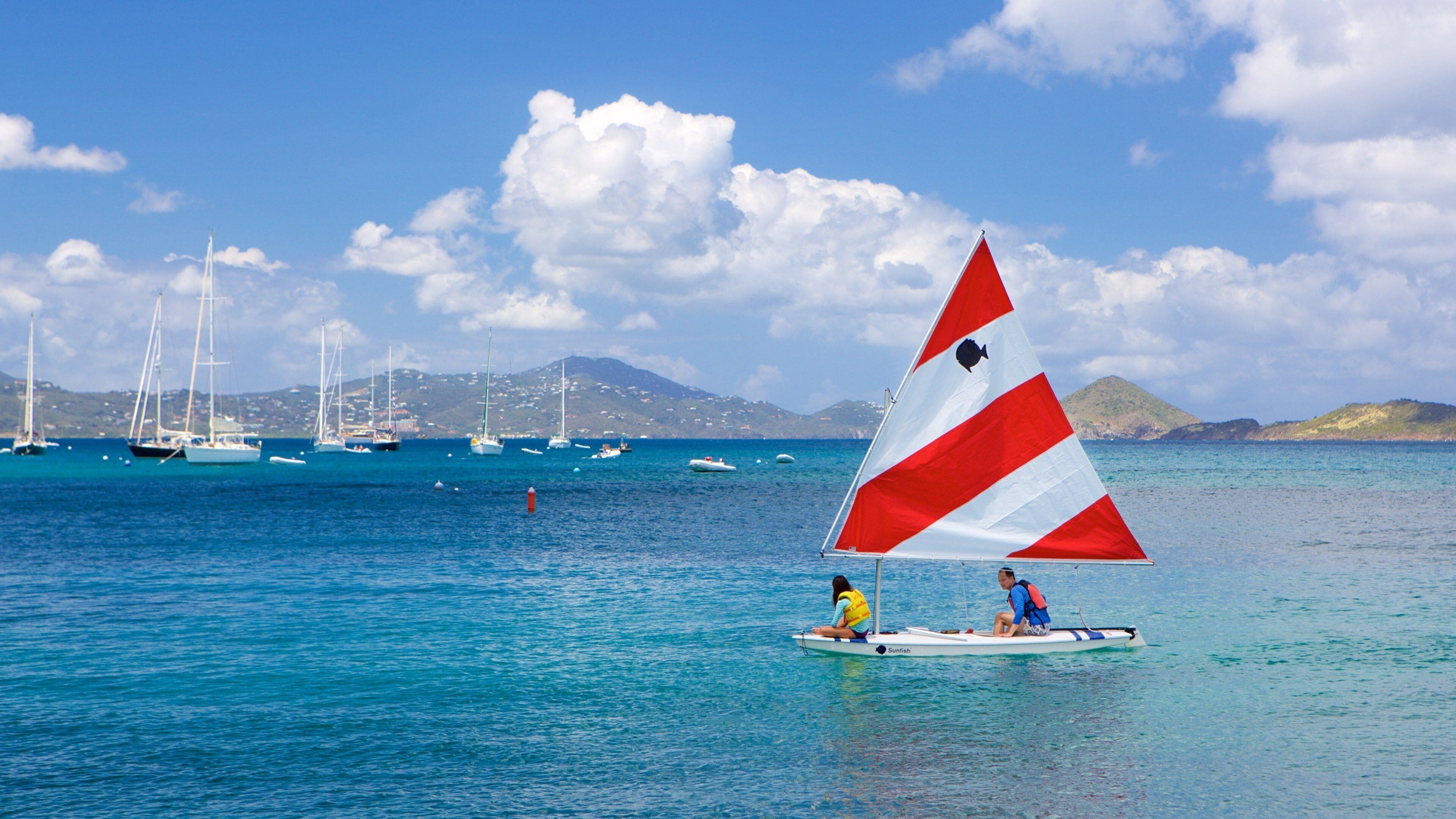 Caneel Bay which includes sailing and general coastal views
