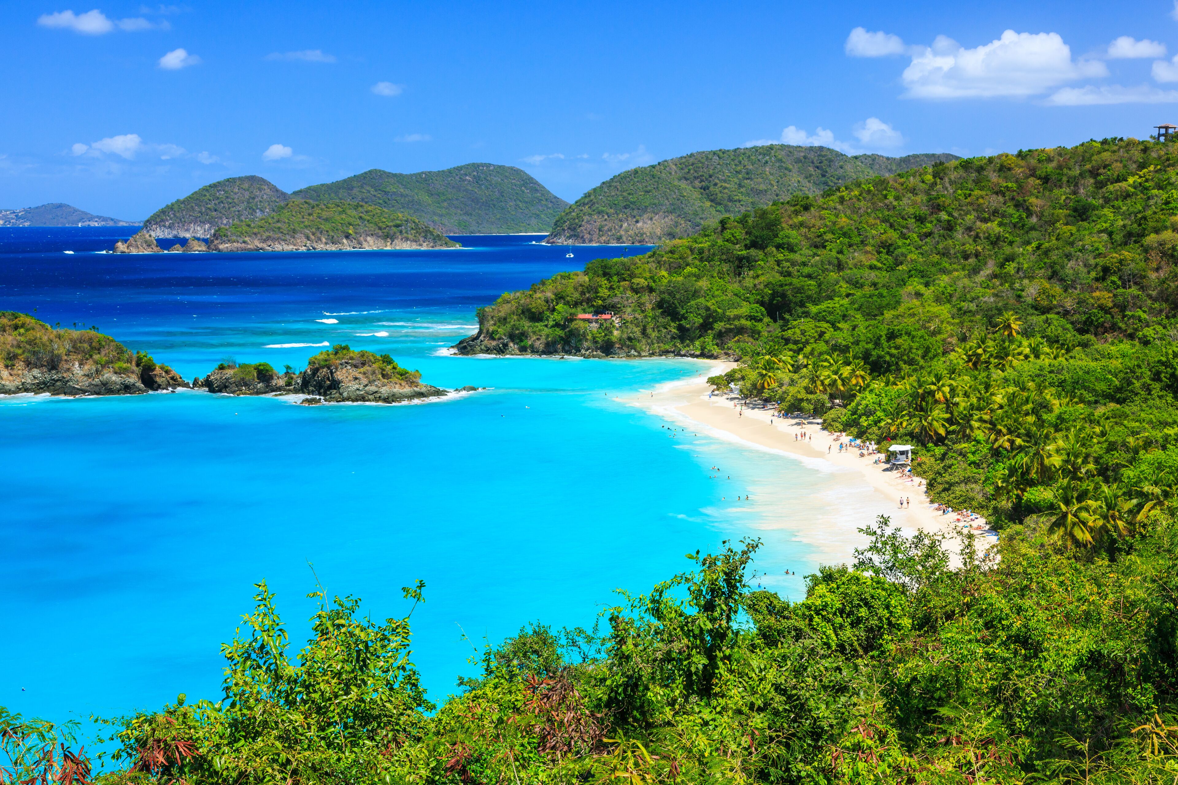 Trunk Bay on St John island, US Virgin Islands