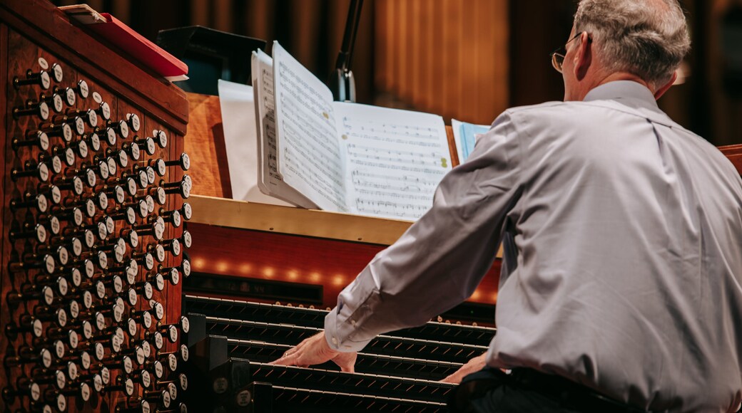 Conference Center featuring music as well as an individual male