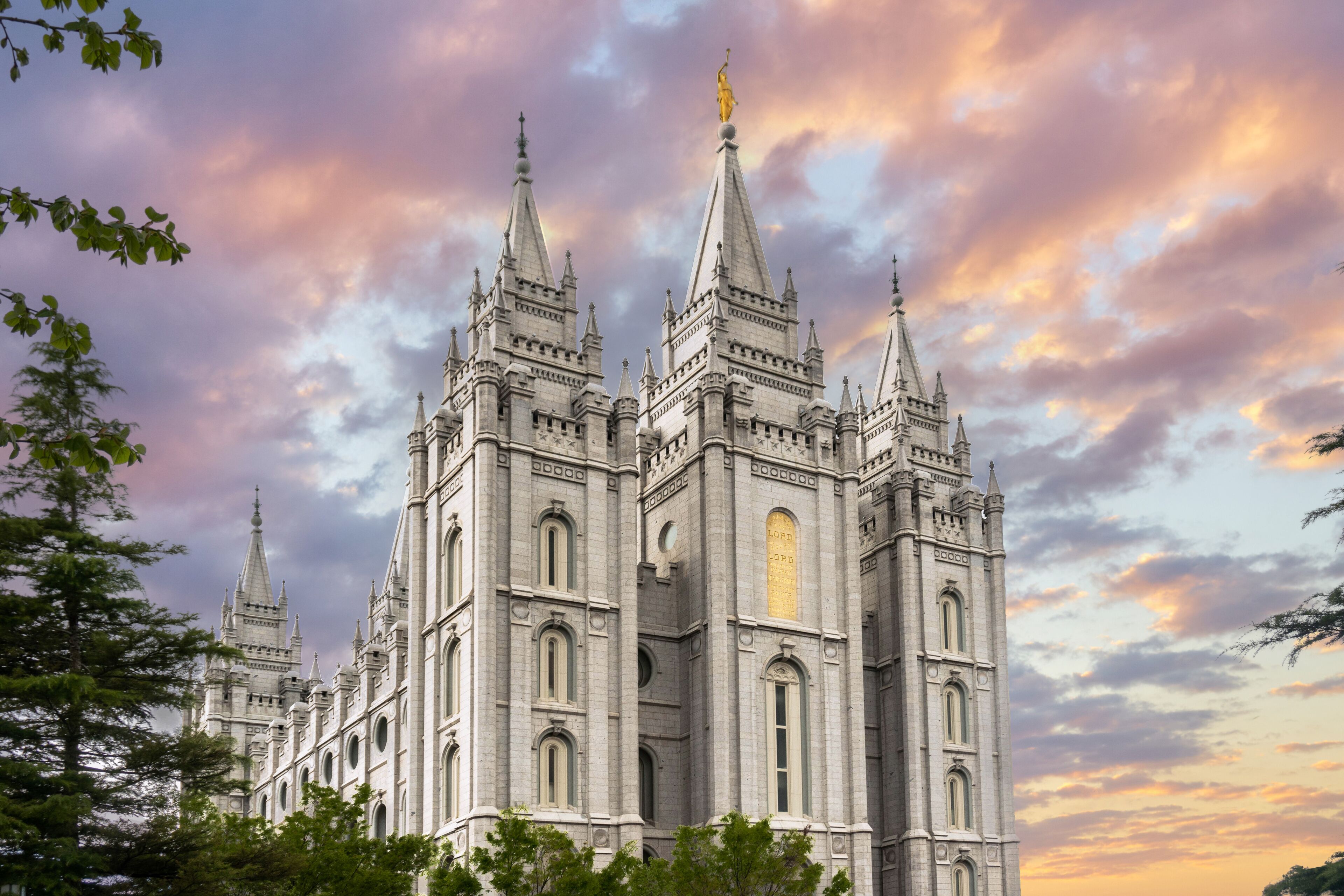 A sunset in salt lake city