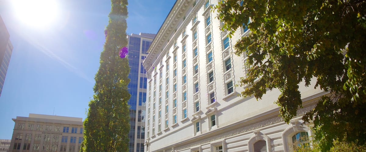 Joseph Smith Memorial Building which includes heritage architecture, a memorial and a city