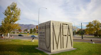 Utah Museum of Fine Art which includes signage