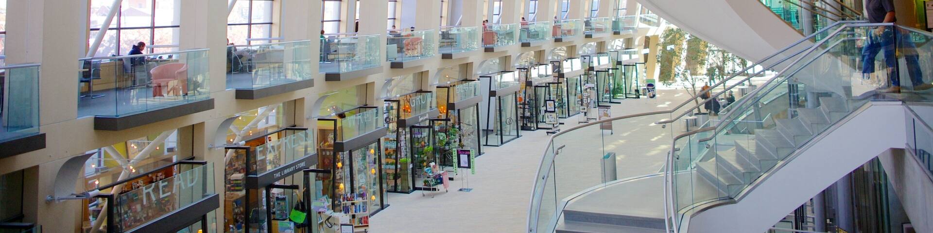 Salt Lake Public Library Main Building showing interior views and modern architecture