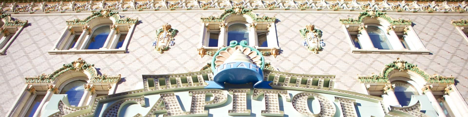 Capitol Theater which includes signage and theater scenes