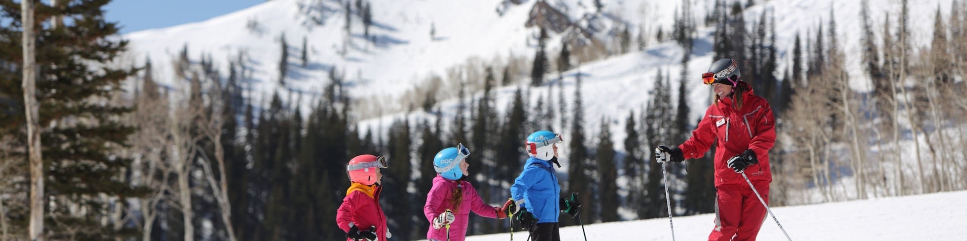 Park City Mountain Resort featuring snow skiing and snow as well as a small group of people