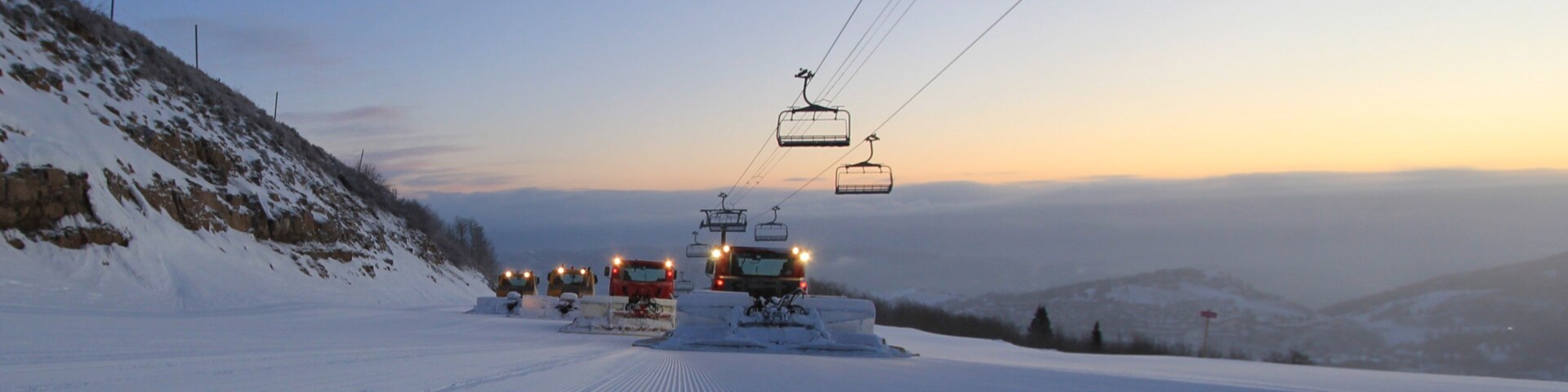 Park City Mountain Resort showing a gondola and snow