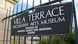 A sign for the Villa Terrace Decorative Arts Museum, operated by the Milwaukee County War Memorial Center.
