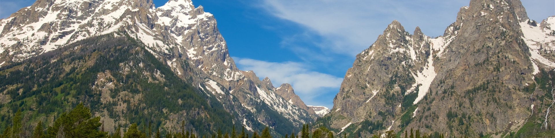 Cascade Canyon featuring mountains, tranquil scenes and landscape views