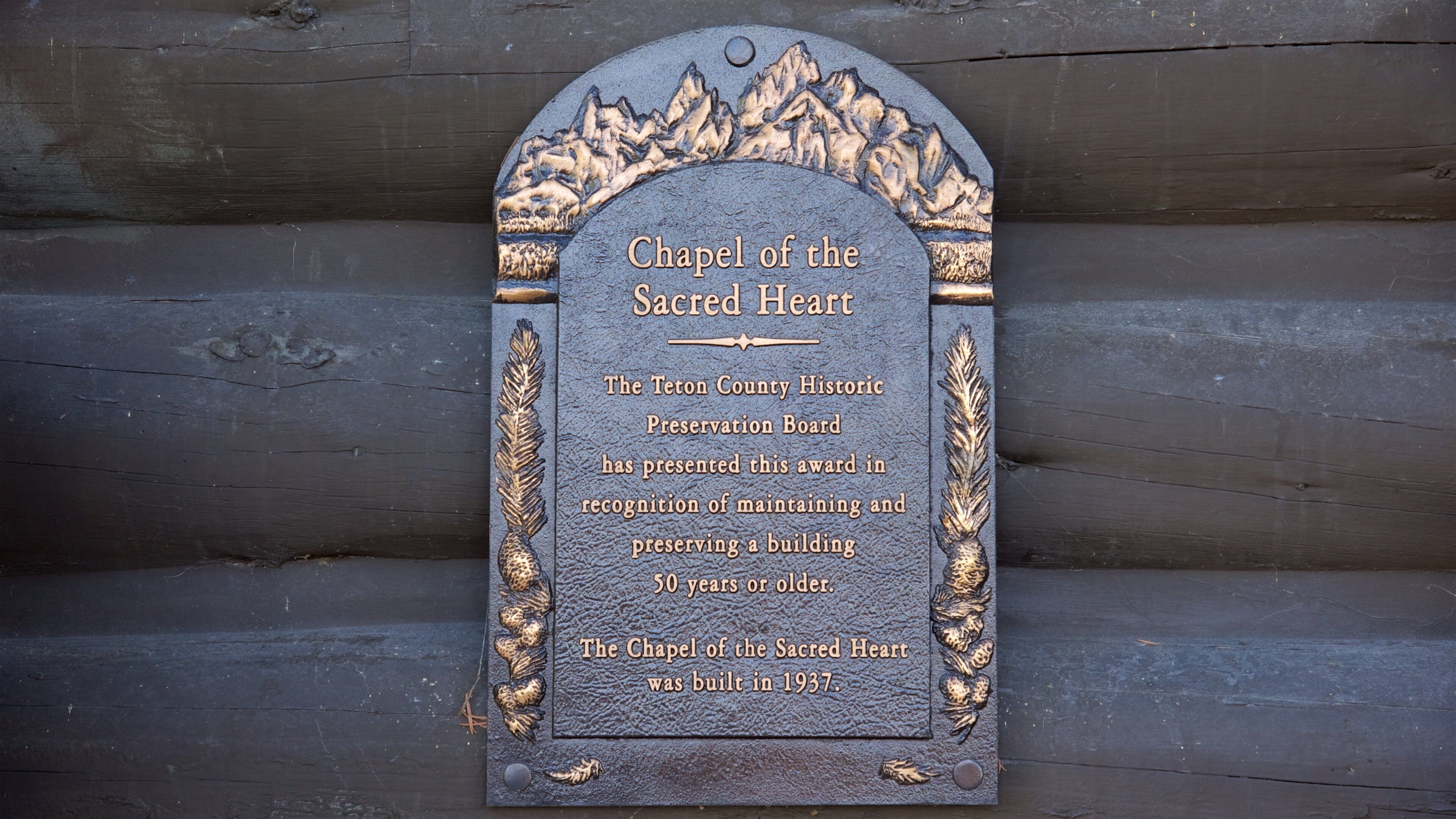 Chapel of the Sacred Heart showing heritage elements and signage