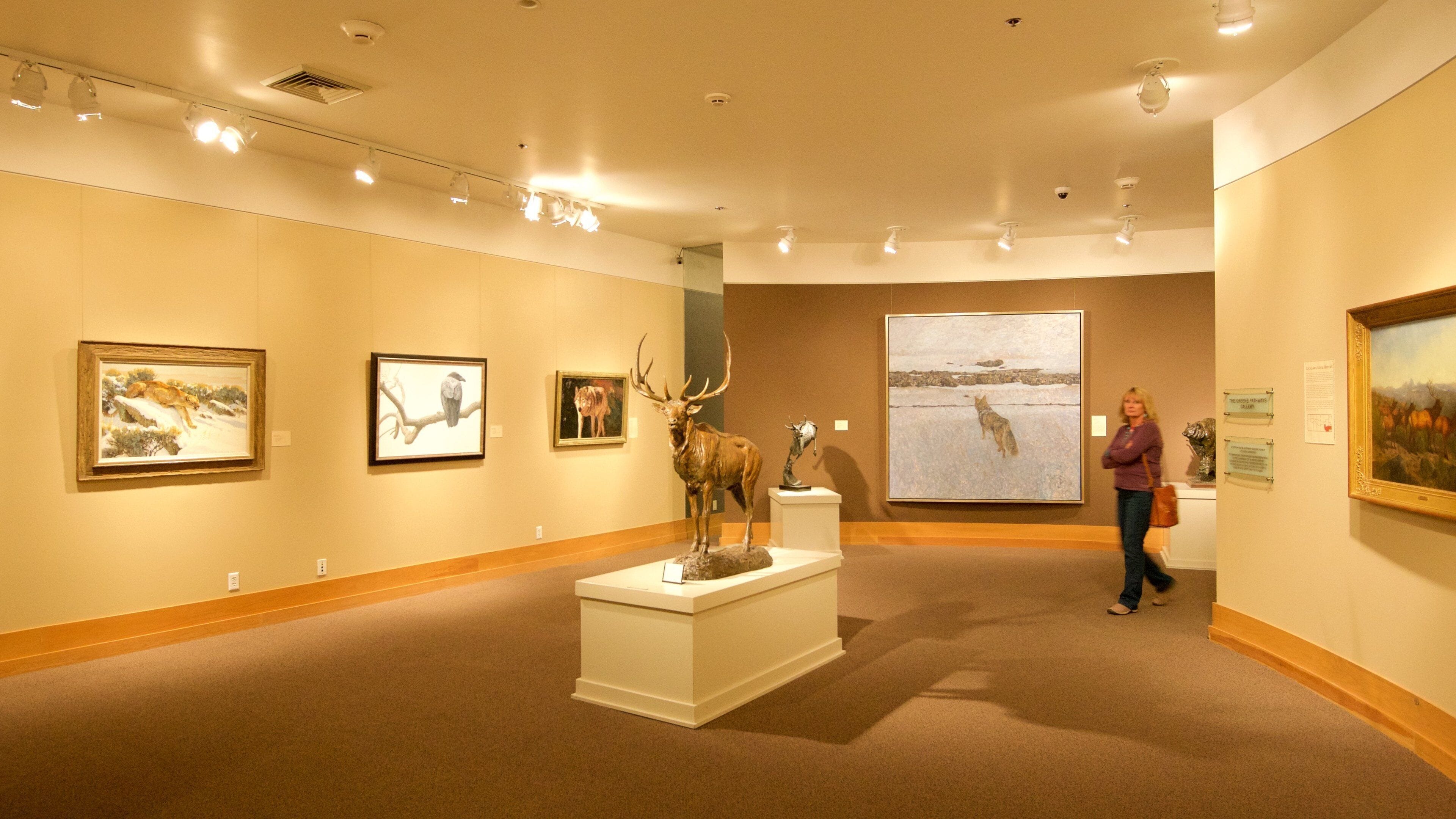 National Museum of Wildlife Art featuring interior views and art