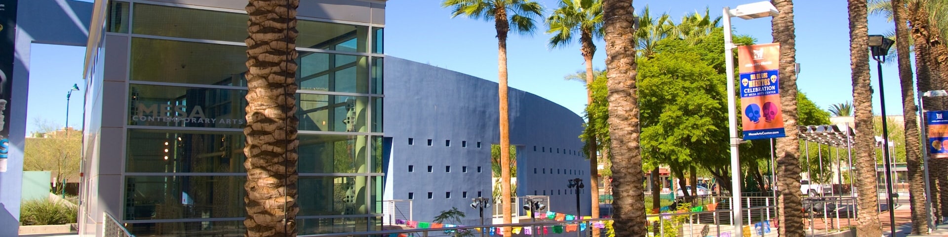 Mesa Arts Center featuring tropical scenes and art