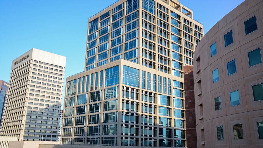 Phoenix City Hall building in Downtown Phoenix, Arizona on a clear summer day