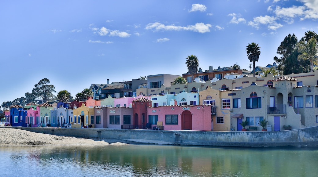 Capitola Venetian beach painted houses; Shutterstock ID 420693280