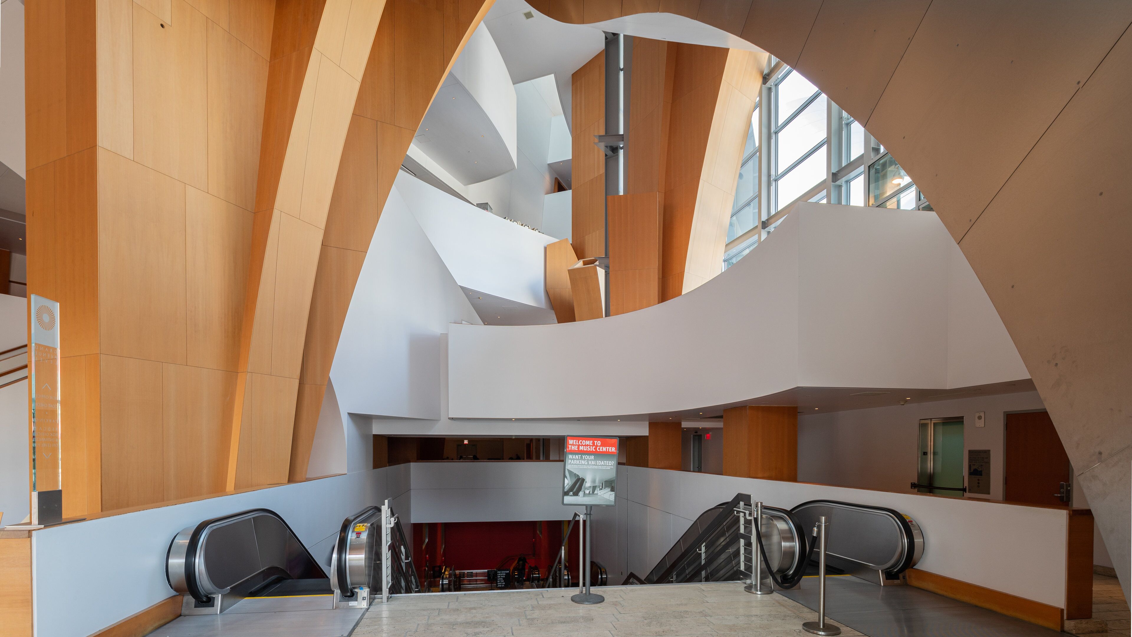 Walt Disney Concert Hall featuring interior views