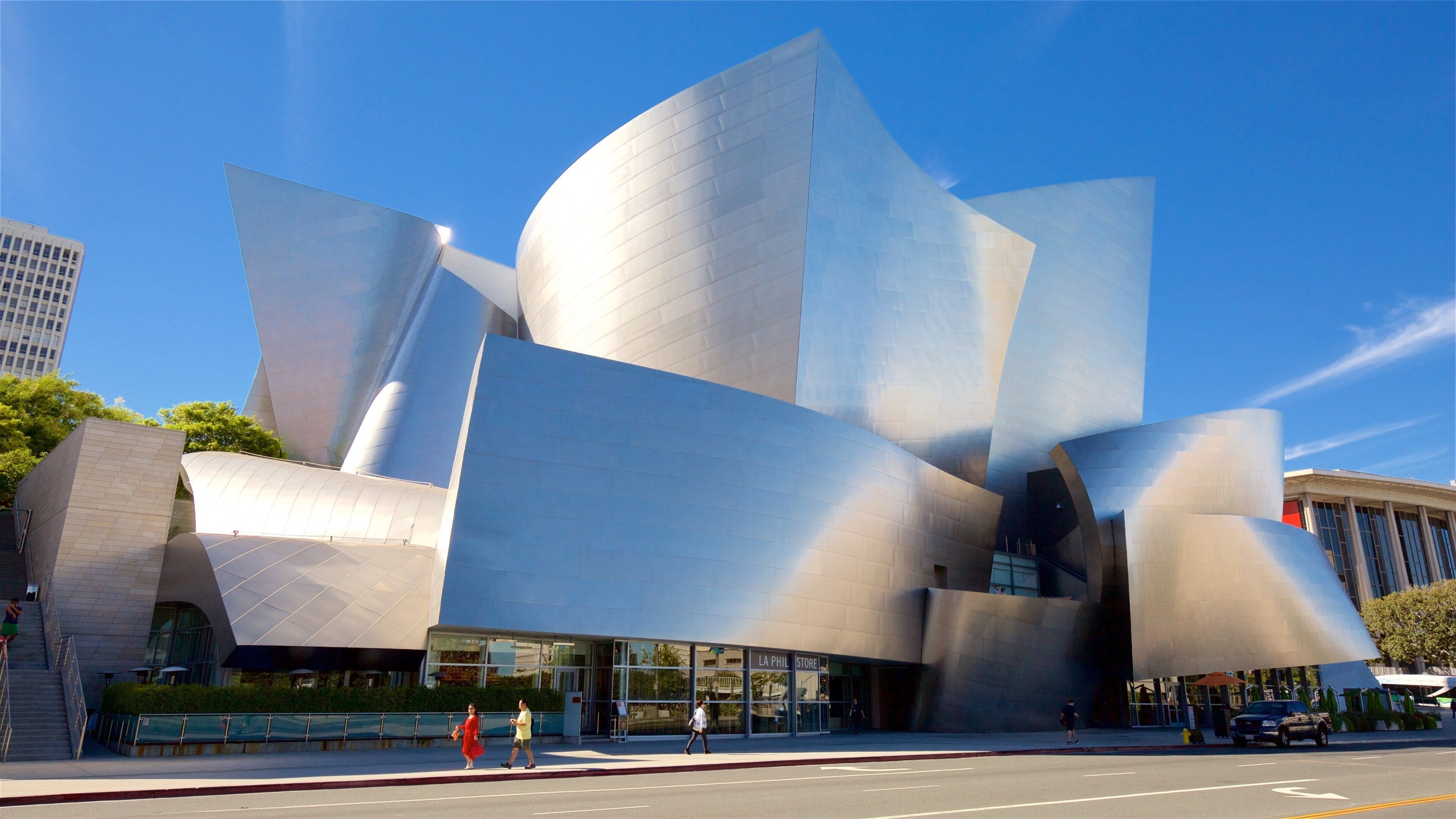 Walt Disney Concert Hall mostrando architettura moderna