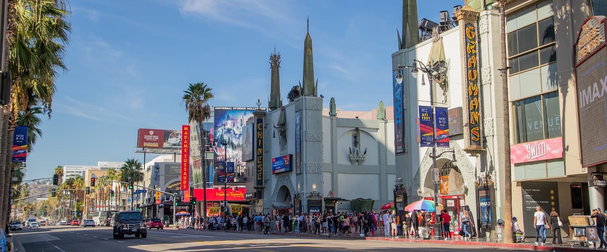 TCL Chinese Theatre showing street scenes