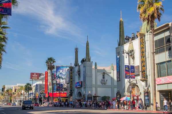 TCL Chinese Theatre showing street scenes