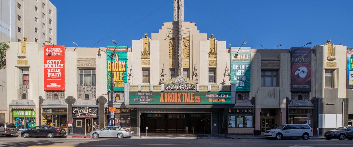 Hollywood Walk of Fame featuring signage