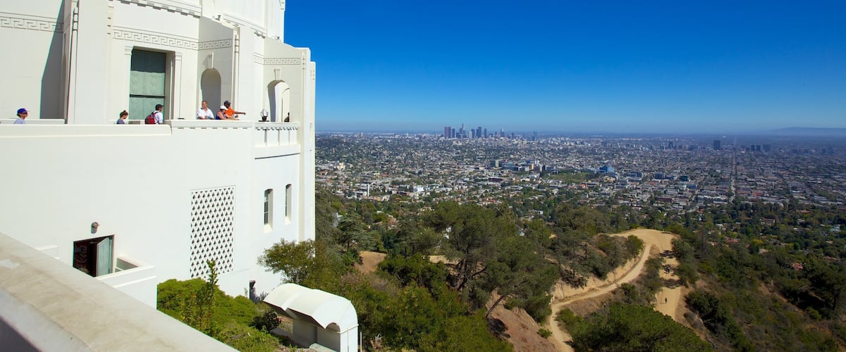 Griffith Observatory featuring an observatory, views and a city