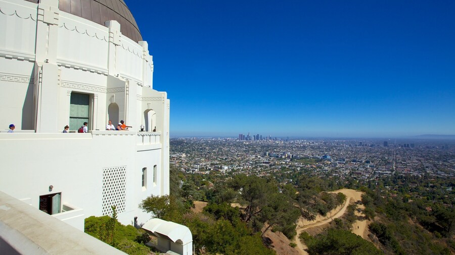 Griffith Observatory which includes a city, an observatory and views